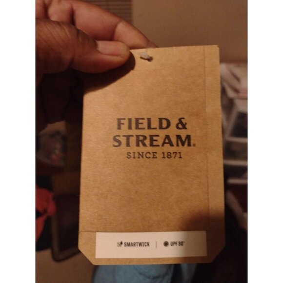 NWT New Women's Field & Stream Long Sleeve Vented Button Shirt XL Blue - Picture 8 of 12